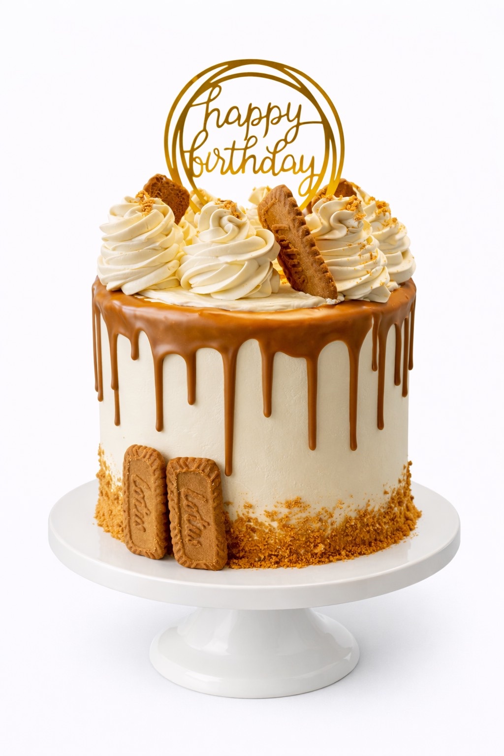 Biscoff Drip Birthday Cake