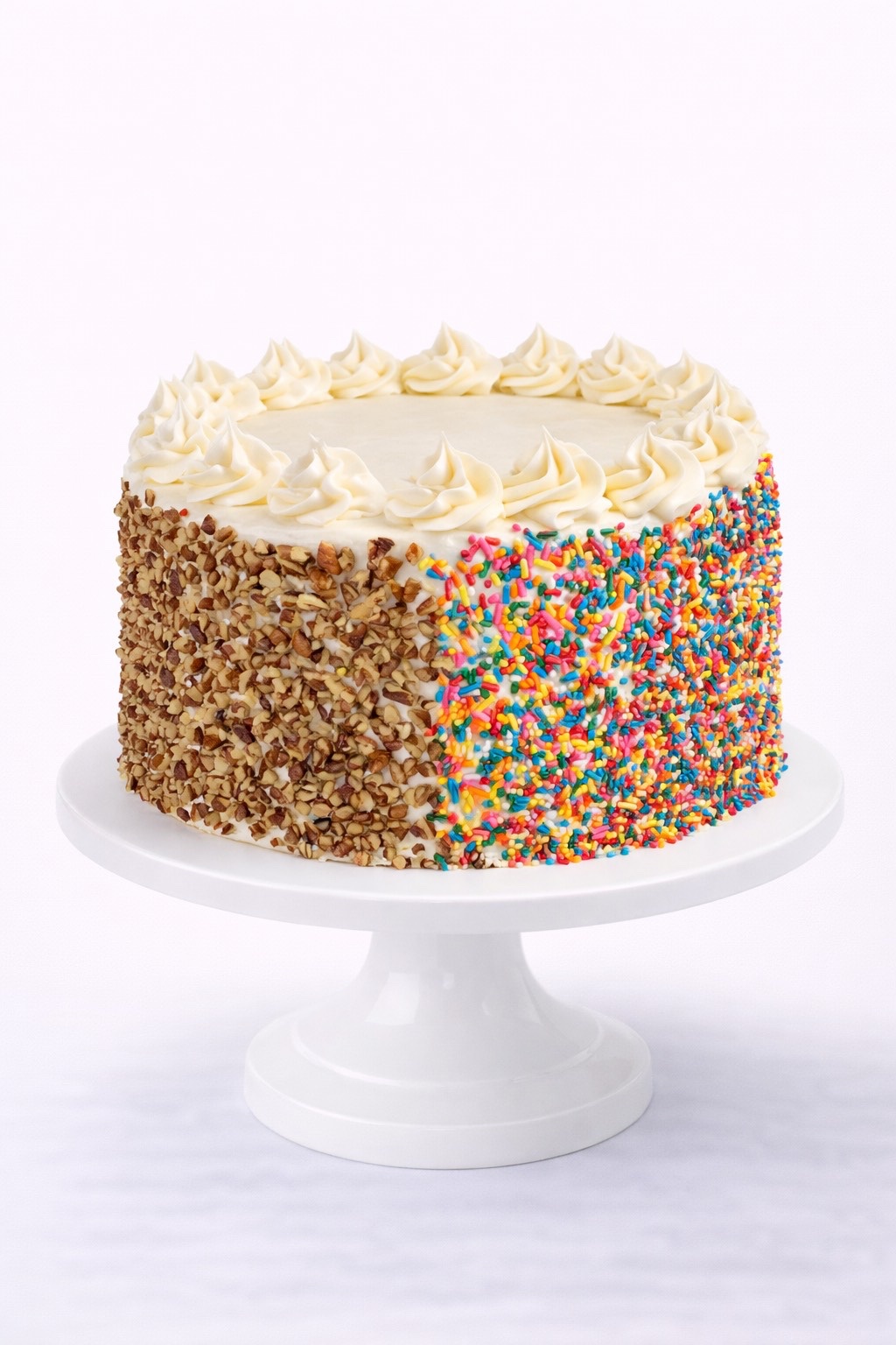 Half Nuts Half Sprinkles Cake
