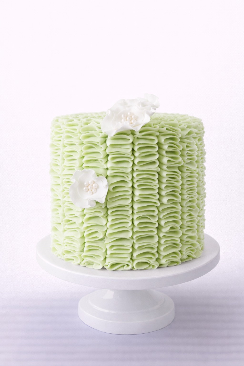 Mint Green Ruffle Cake